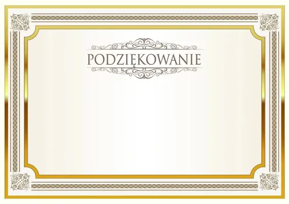Szablon uroczystego podziękowania «Blask»