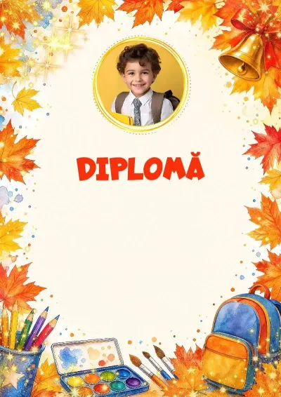 Șablon diplomă „Culmi școlare”