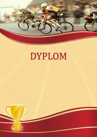 Szablon sportowego dyplomu «Wyścig kolarski»
