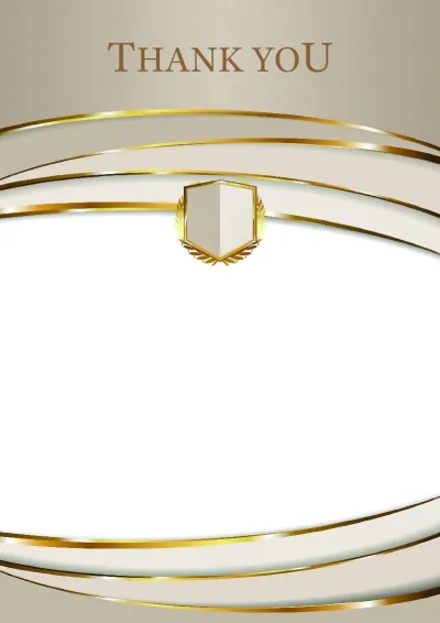 Ceremonial letter of appreciation template «In Gold»