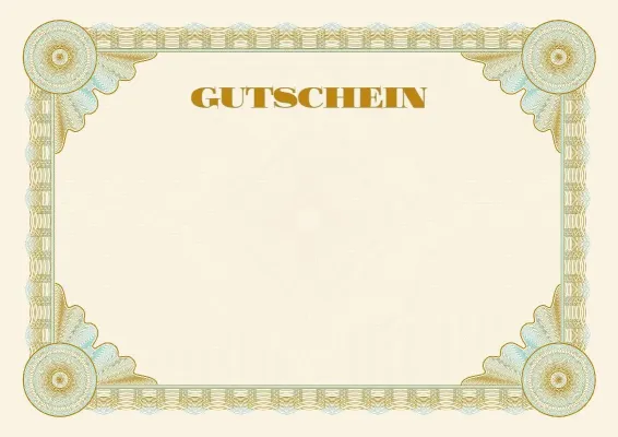Vorlage für einen feierlichen Gutschein „Etalon“