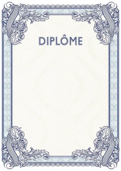 Modèle solennel de diplôme n°4