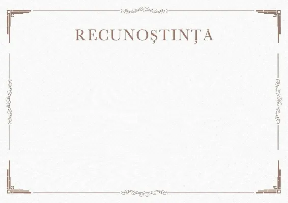 Șablon de scrisoare de mulțumire solemnă «Minimalism»