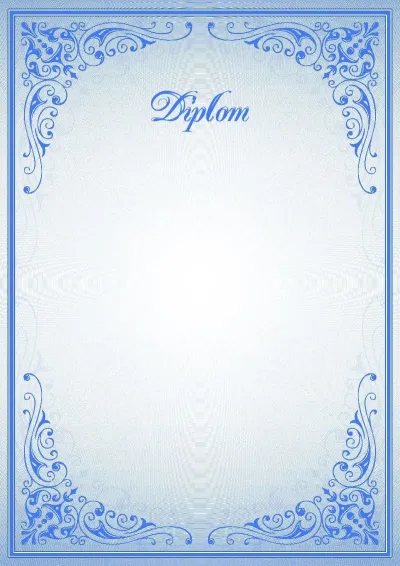 Feierliche Diplom-Vorlage «Blaue Muster»