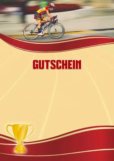 Sport-Gutschein-Vorlage «Radsport»
