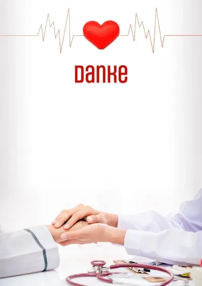 Künstlerische Dankschreiben-Vorlage 'Für den Arzt'