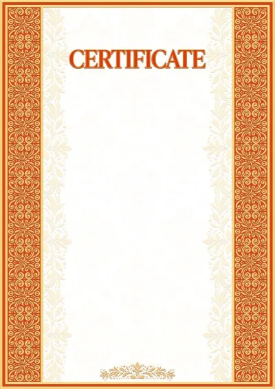 Artistic Certificate Template 'Papyrus'