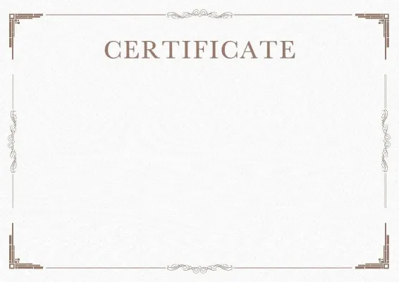 Elegant certificate template 'Minimalism'