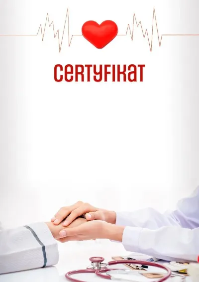 Szablon artystycznego certyfikatu «Dla lekarza»