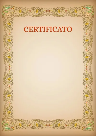 Modello artistico di certificato «Motivi»