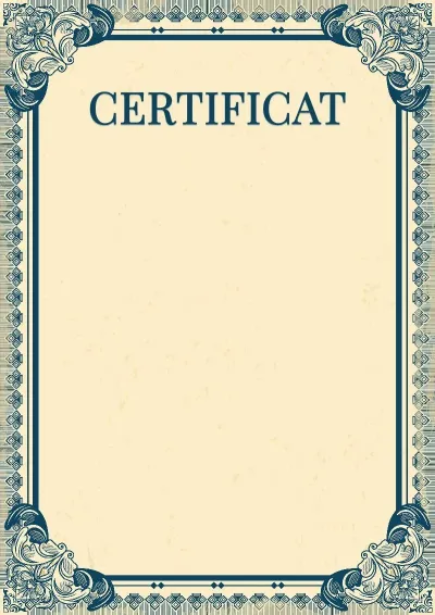 Modèle artistique de certificat « Empire »