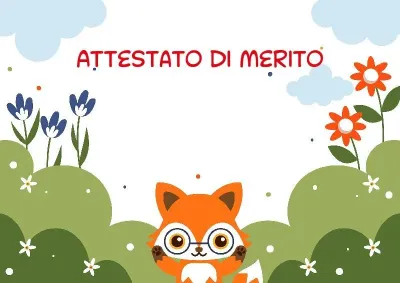 Modello di attestato per bambini «Intorno a noi»