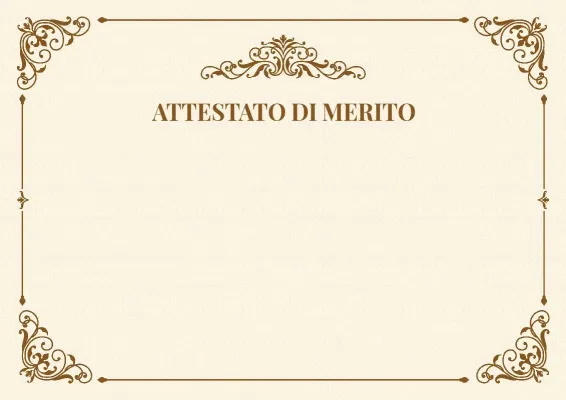 Modello di attestato solenne «Pietra Miliare»
