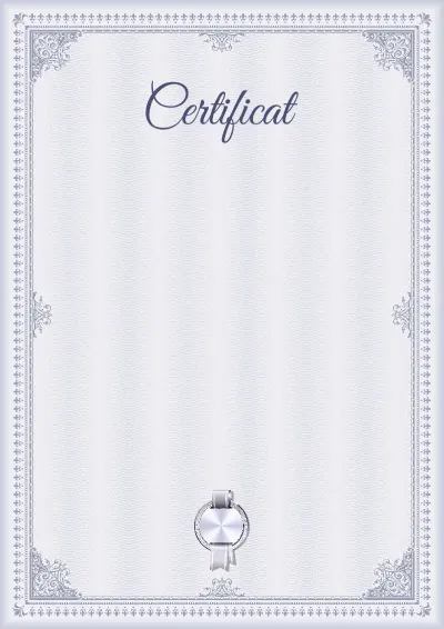 Șablon de certificat „Iarnă grafit”