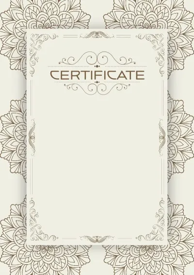 Artistic Certificate Template 'Vintage Summer'