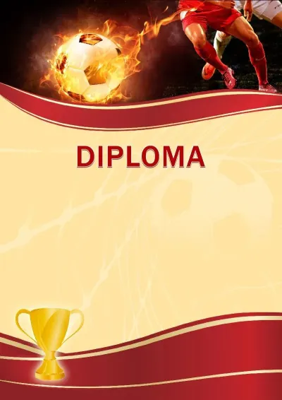 Modello di diploma sportivo «Calcio»
