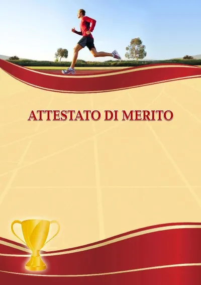 Modello di attestato sportivo «Corsa»