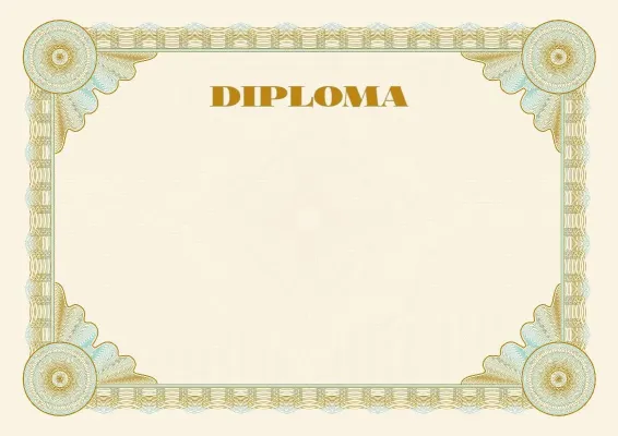 Formal diploma template «Etalon»