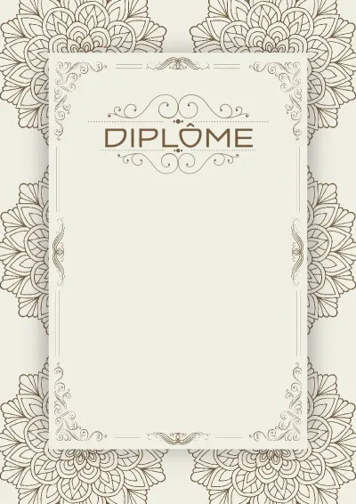 Modèle artistique de diplôme «Été vintage»