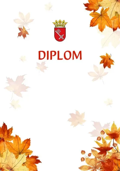 Шаблон школьной Diplome «Золотая осень»
