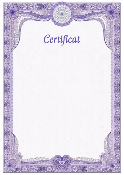 Șablon de certificat solemn №2