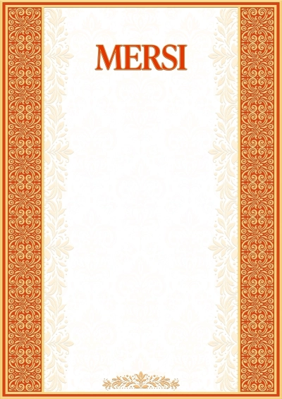 Modèle de lettre de remerciement artistique «Papyrus»