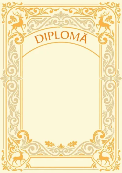 Șablon de diplomă artistică „Moștenirea Pădurii”