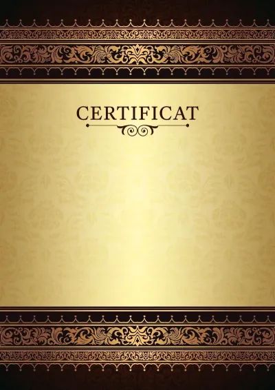 Modèle de certificat solennel «Motifs royaux»