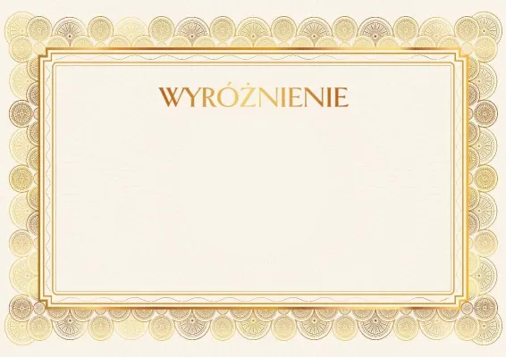 Szablon wyróżnienia «Złoty blask»
