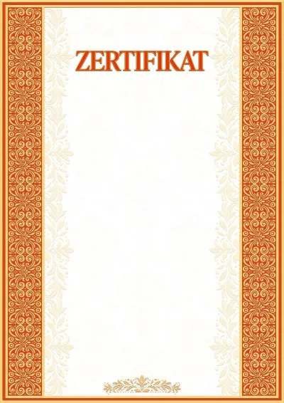Künstlerische Zertifikat-Vorlage «Papyrus»