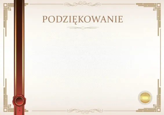 Szablon oficjalnego podziękowania „Uroczysty moment”