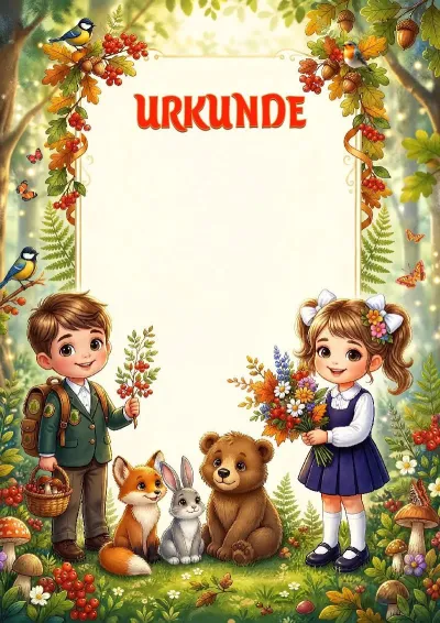 Urkunden-Vorlage „Waldentdeckungen“