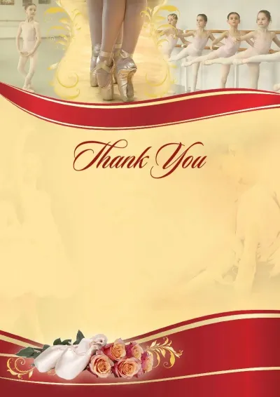 Sports letter of appreciation template 'Ballet School'