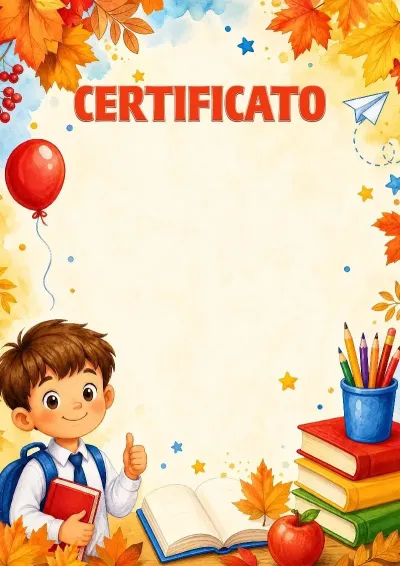 Modello di certificato scolastico «Il sentiero della conoscenza»