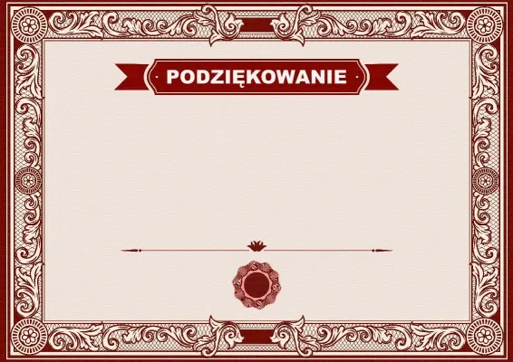 Szablon podziękowania „Sylwetka sztuki”