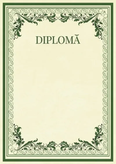 Șablon de diplomă solemnă 'Modele vintage'