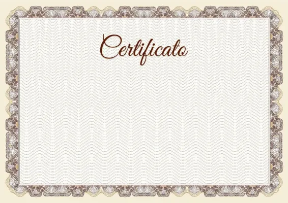 Modello di certificato celebrativo «Platino Nobile»
