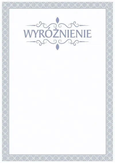 Szablon uroczystego wyróżnienia «Błękitna Bryza»