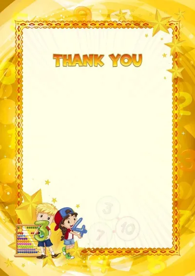 School letter of appreciation template 'Mental Arithmetic'