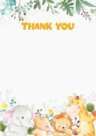 Letter of appreciation template «Safari Friends»