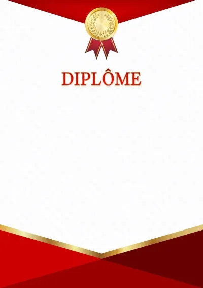 Modèle de diplôme solennel «Triomphe rouge et or»
