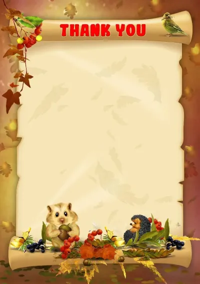 Letter of Appreciation Template «Autumn in the Forest»