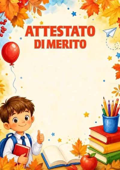 Modello di attestato scolastico «Il sentiero della conoscenza»