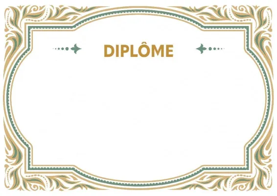 Modèle de diplôme solennel «Motif luxueux»