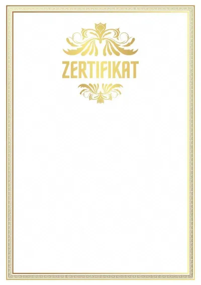 Zertifikat-Vorlage „Goldstandard“