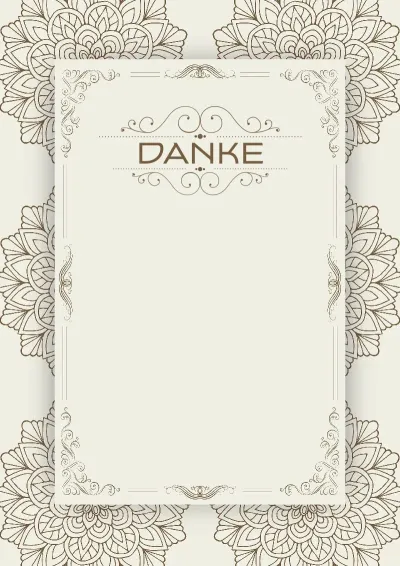 Künstlerische Dankschreibenvorlage „Vintage-Sommer“