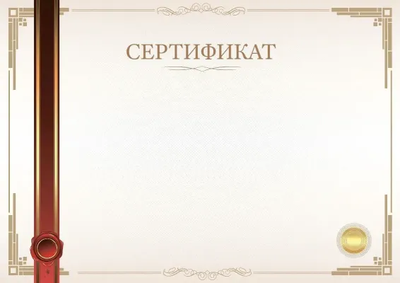 Ресми сертификат үлгісі «Салтанатты сәт»