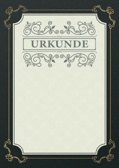 Feierliche Urkunden-Vorlage «Fuge»