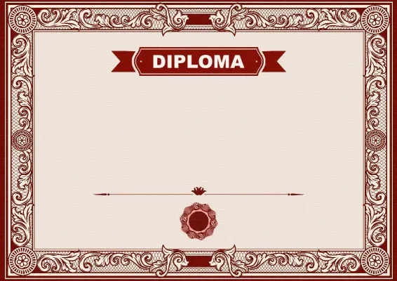 Modello di diploma «Silhouette dell'arte»