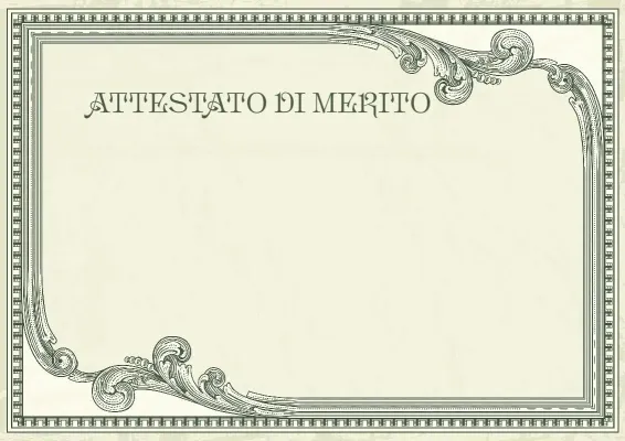 Modello di attestato «Prestigio Vintage»